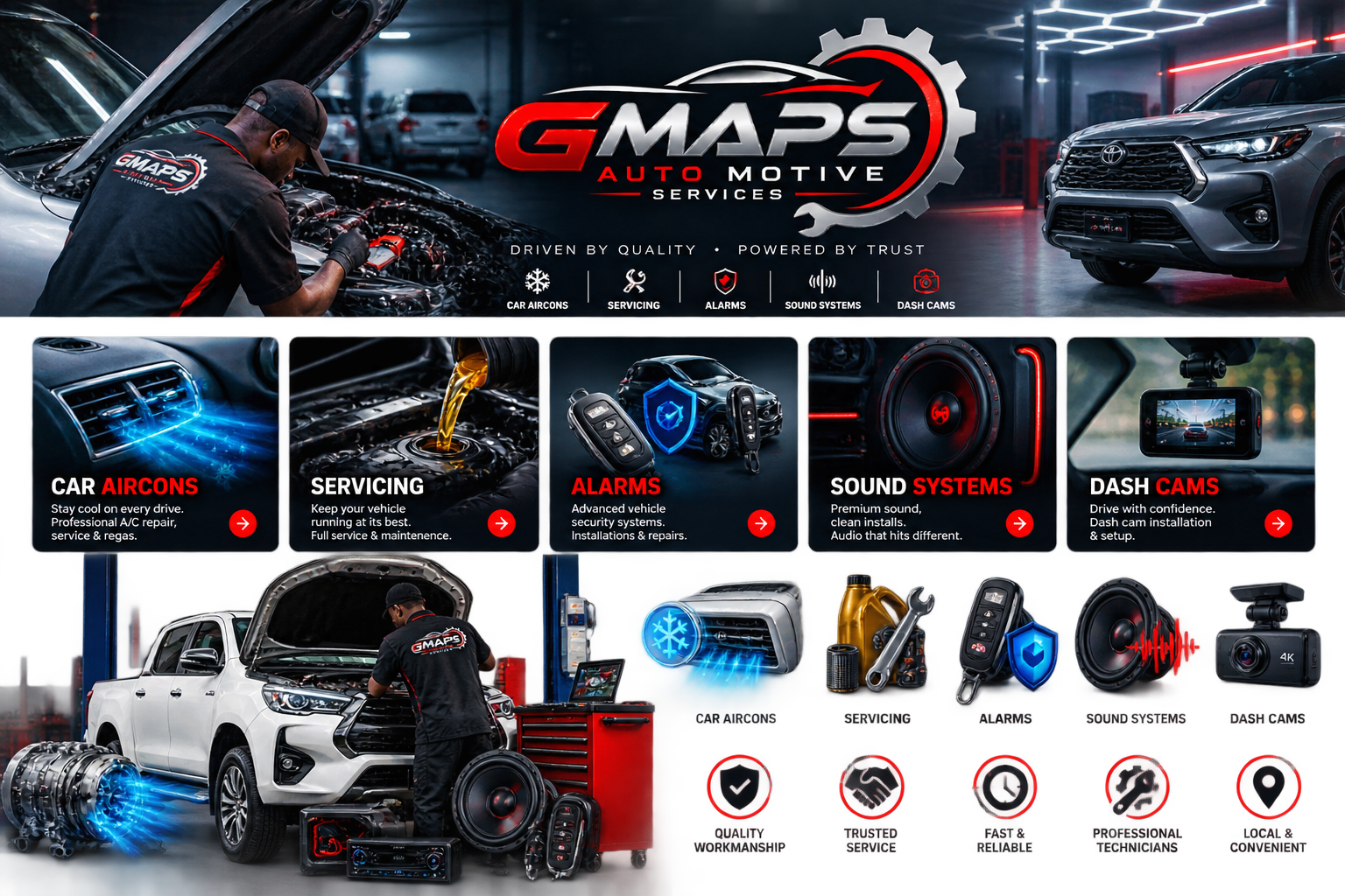 GMAPS mechanic working on a vehicle